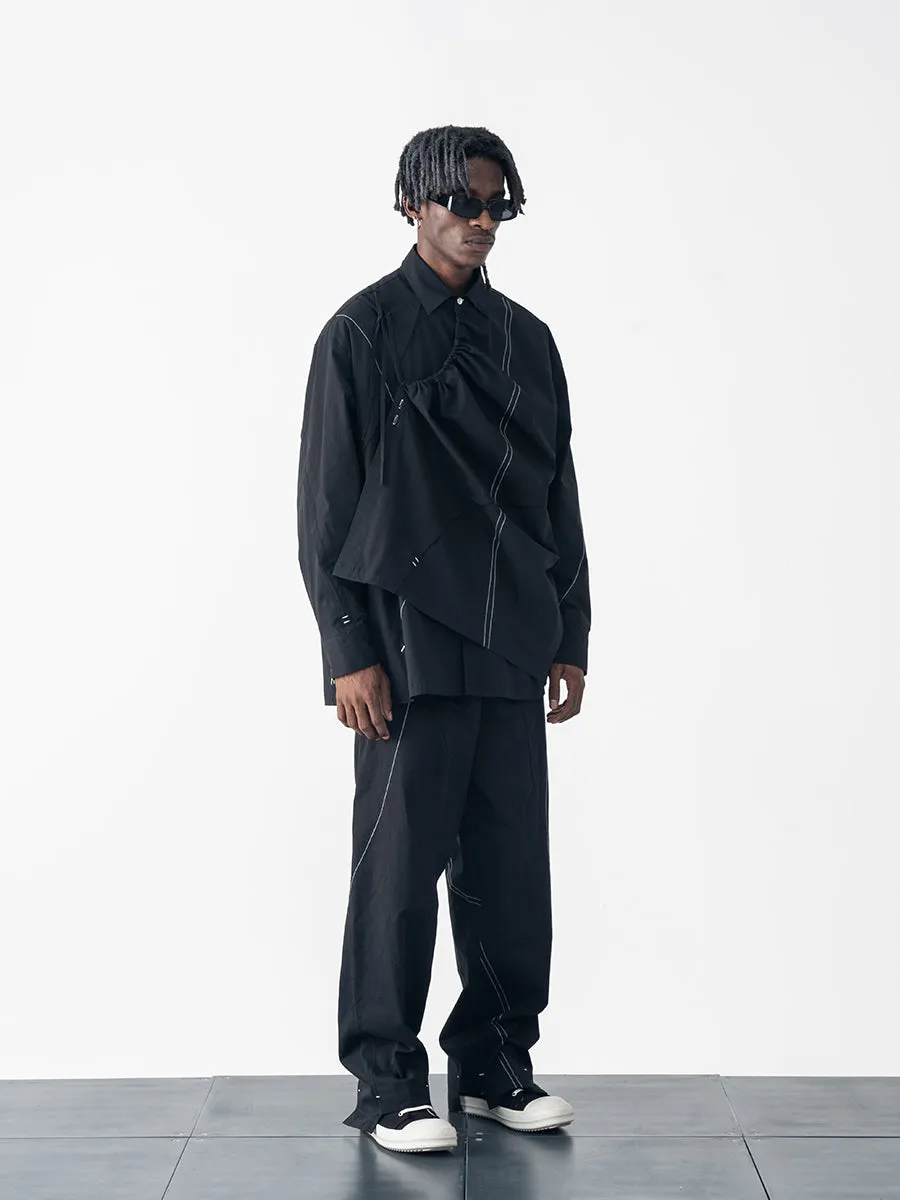 Irregular Straight Trousers