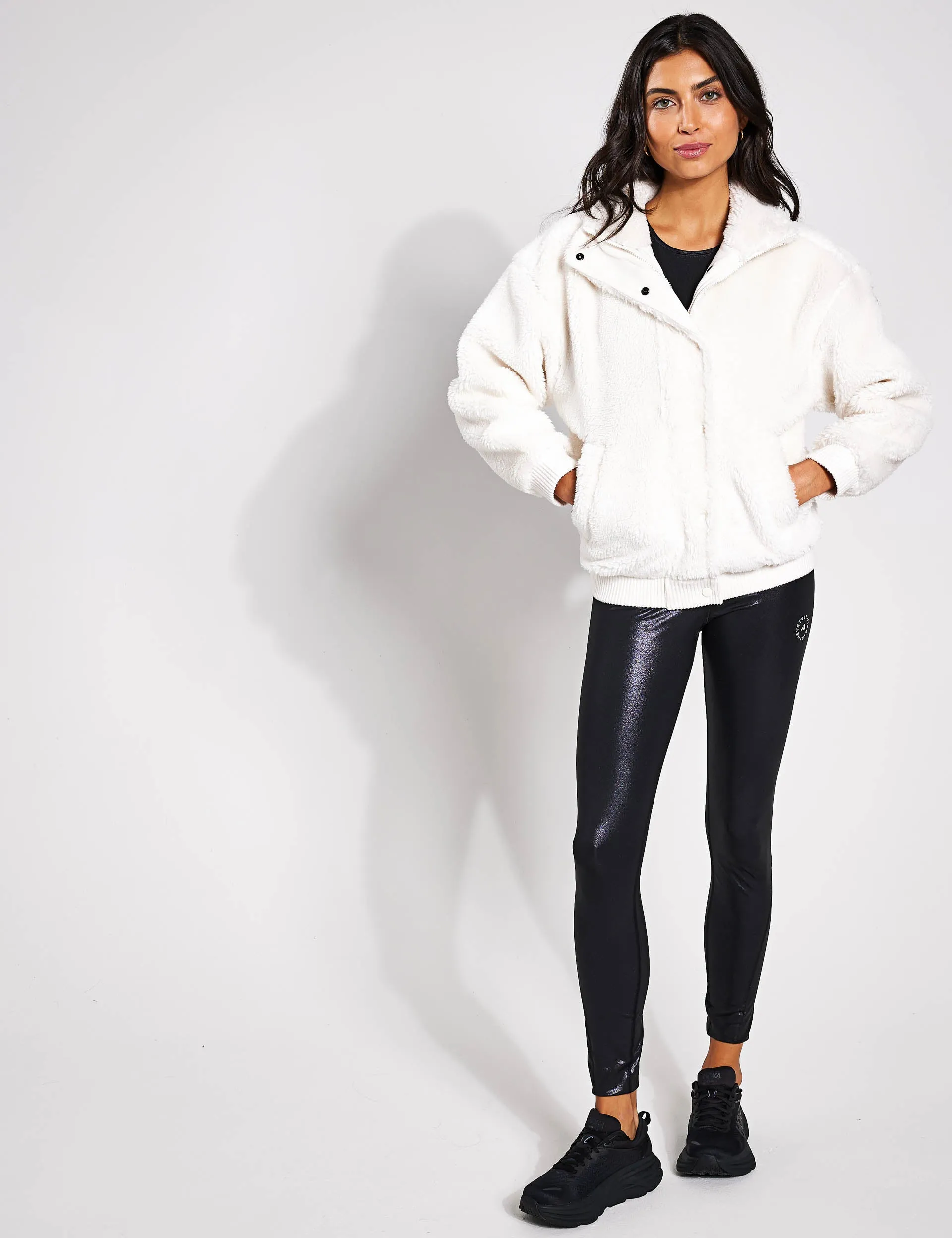 Ivory Sherpa Varsity Jacket - Buy Online Now