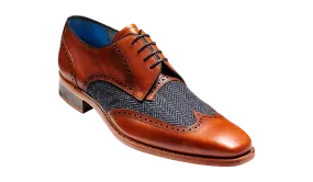 Jackson - Cedar Calf / Blue Tweed Derby Shoe