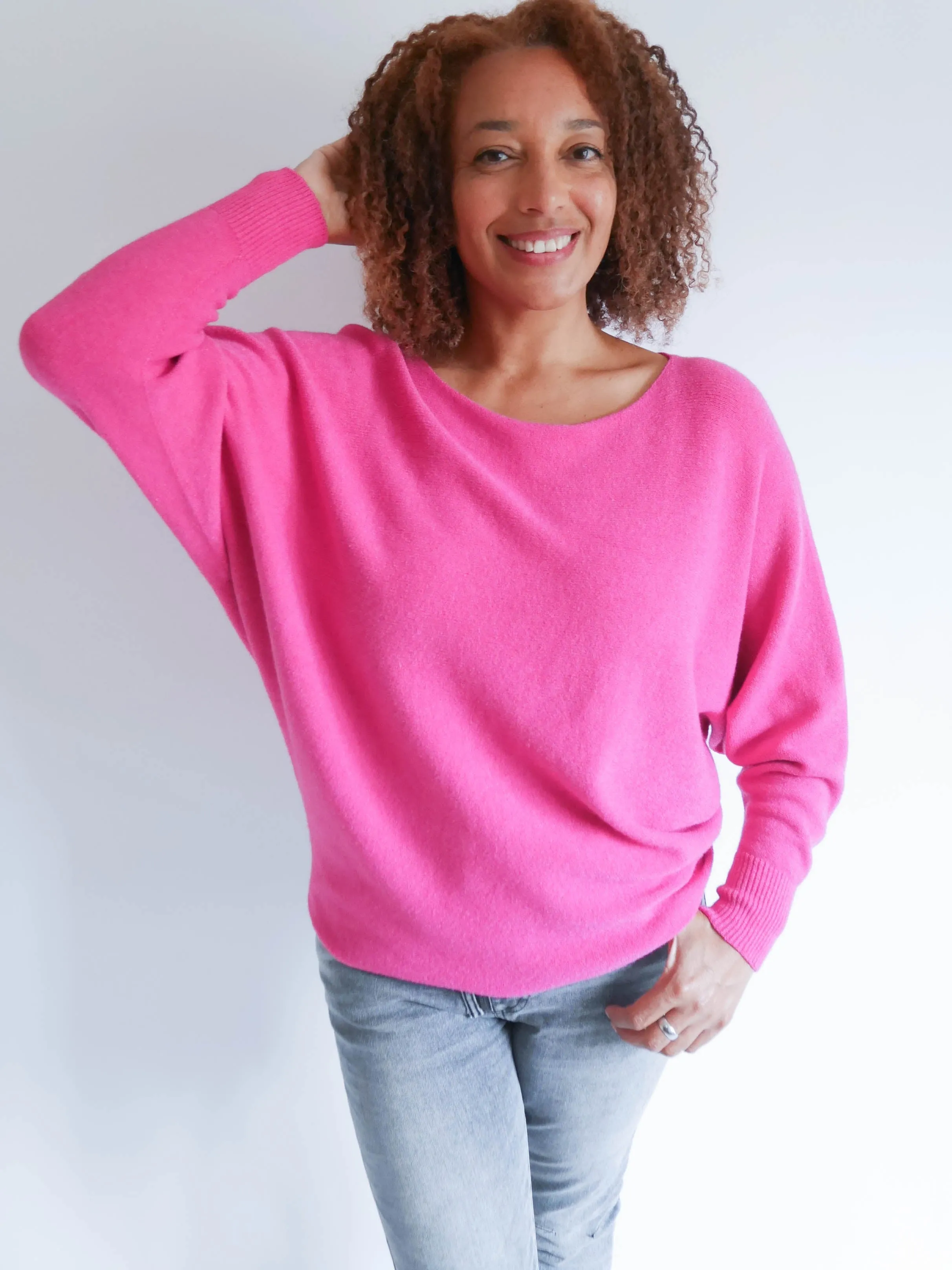 Jasmine Knit Fuchsia