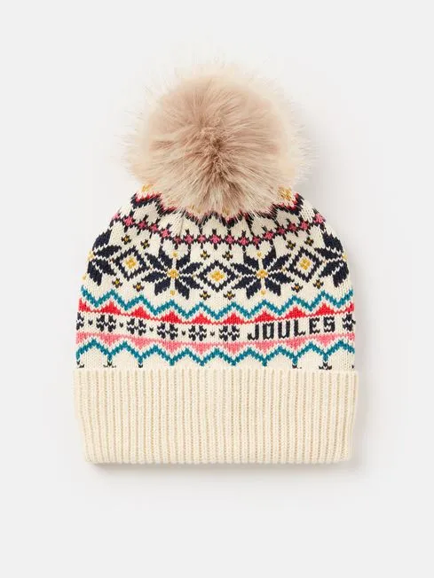 Joules Bluebird Fairisle Knitted Hat