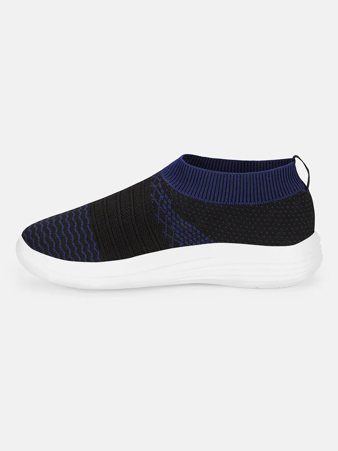 JUMP USA Women's Textured Blue Smart Casual Sneakers Shoes