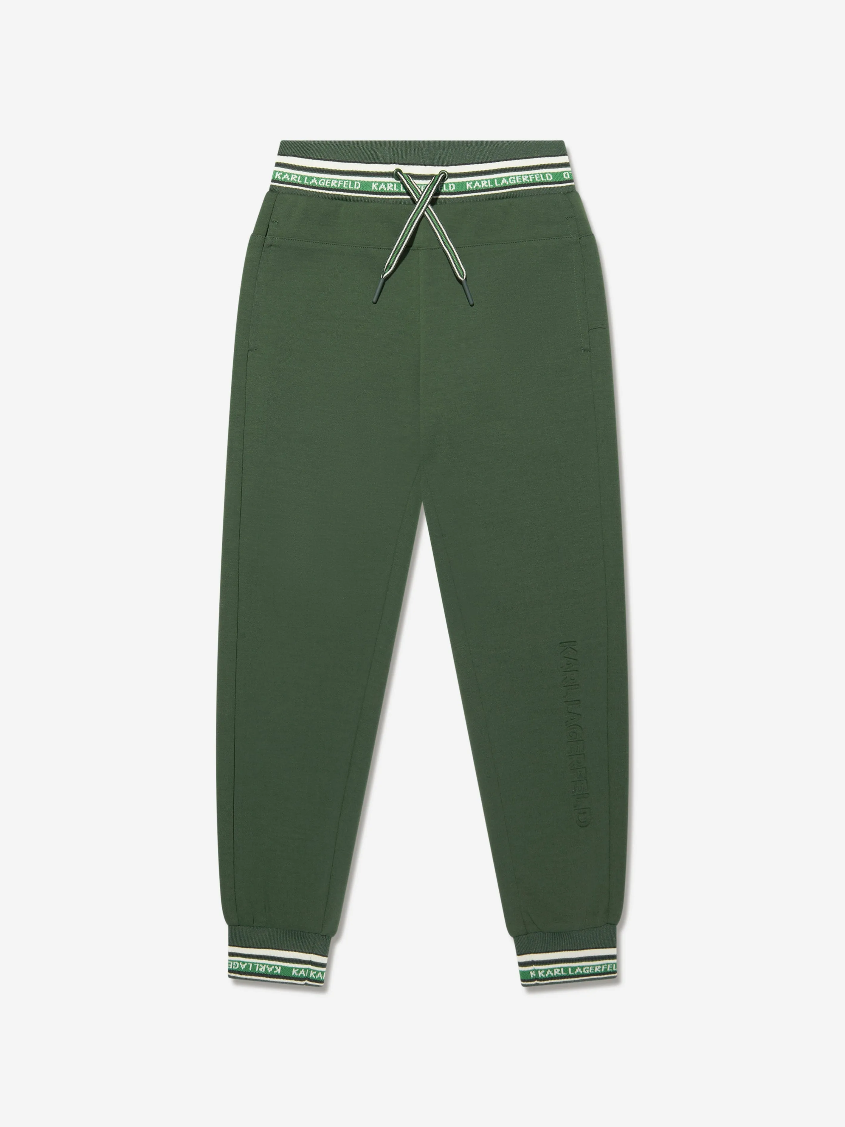 Karl Lagerfeld Boys Logo Joggers in Green