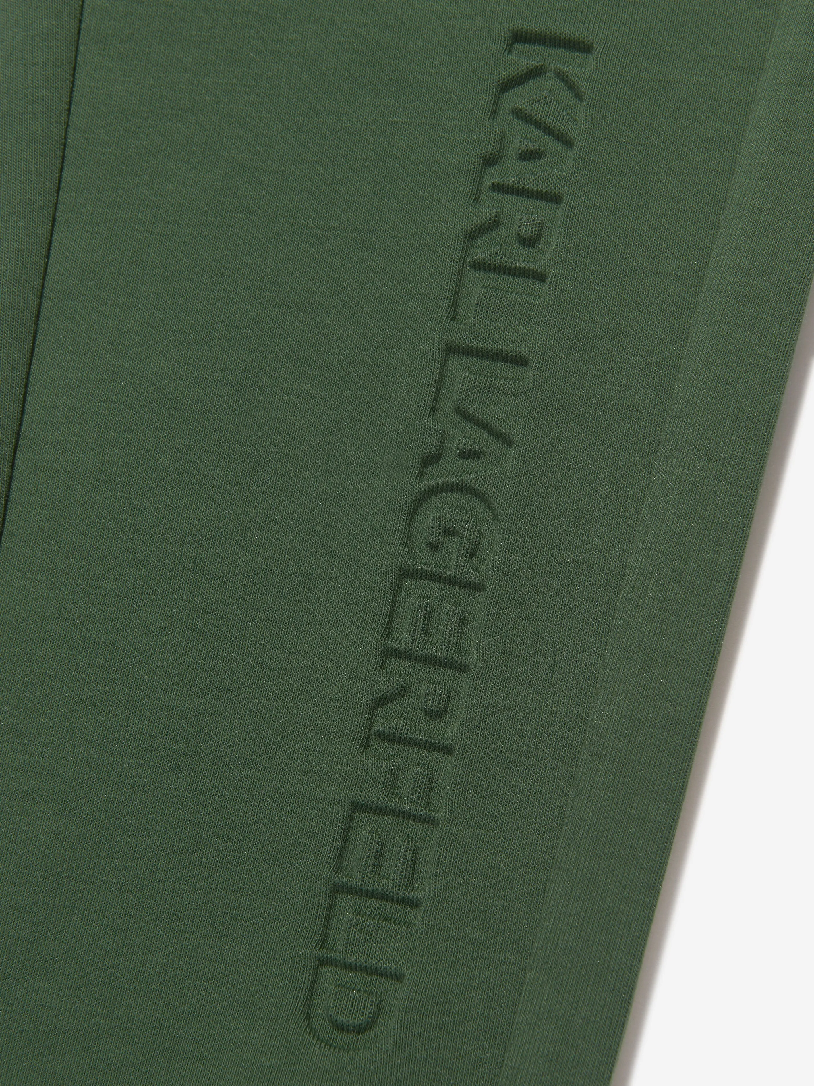 Karl Lagerfeld Boys Logo Joggers in Green