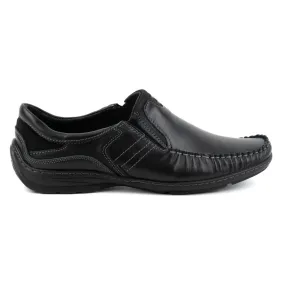 Men's Leather Moccasins 627K Black