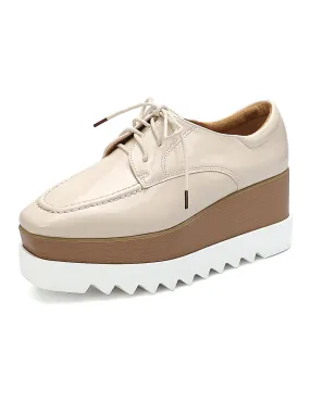 Lace Up Flatform Oxfords for Women