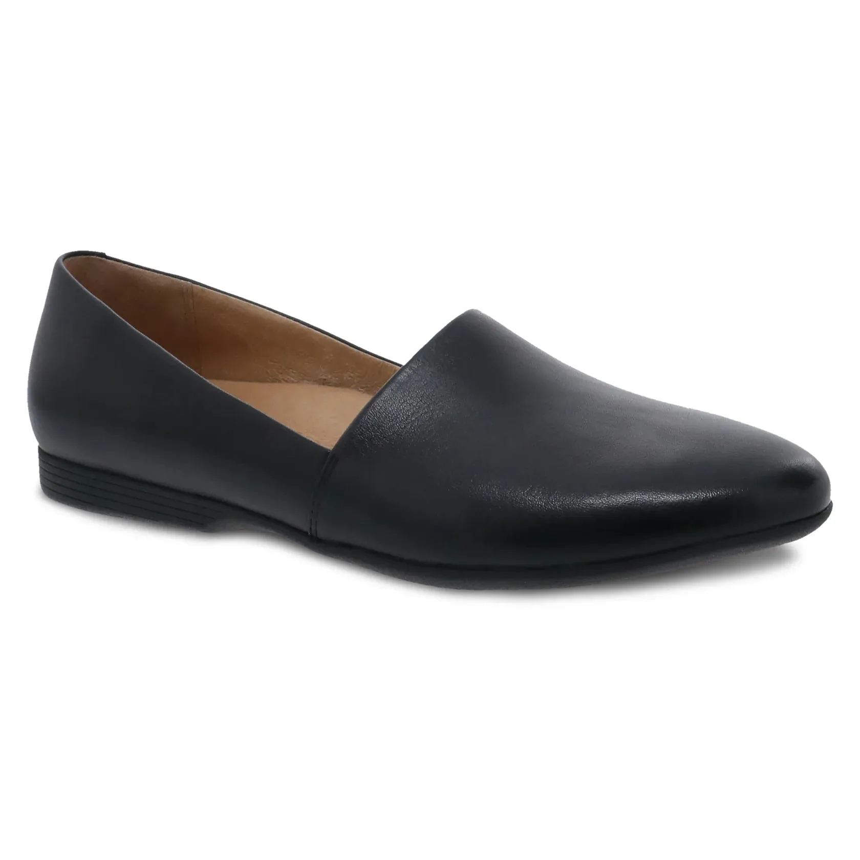 Larisa Black Milled Nappa Flat