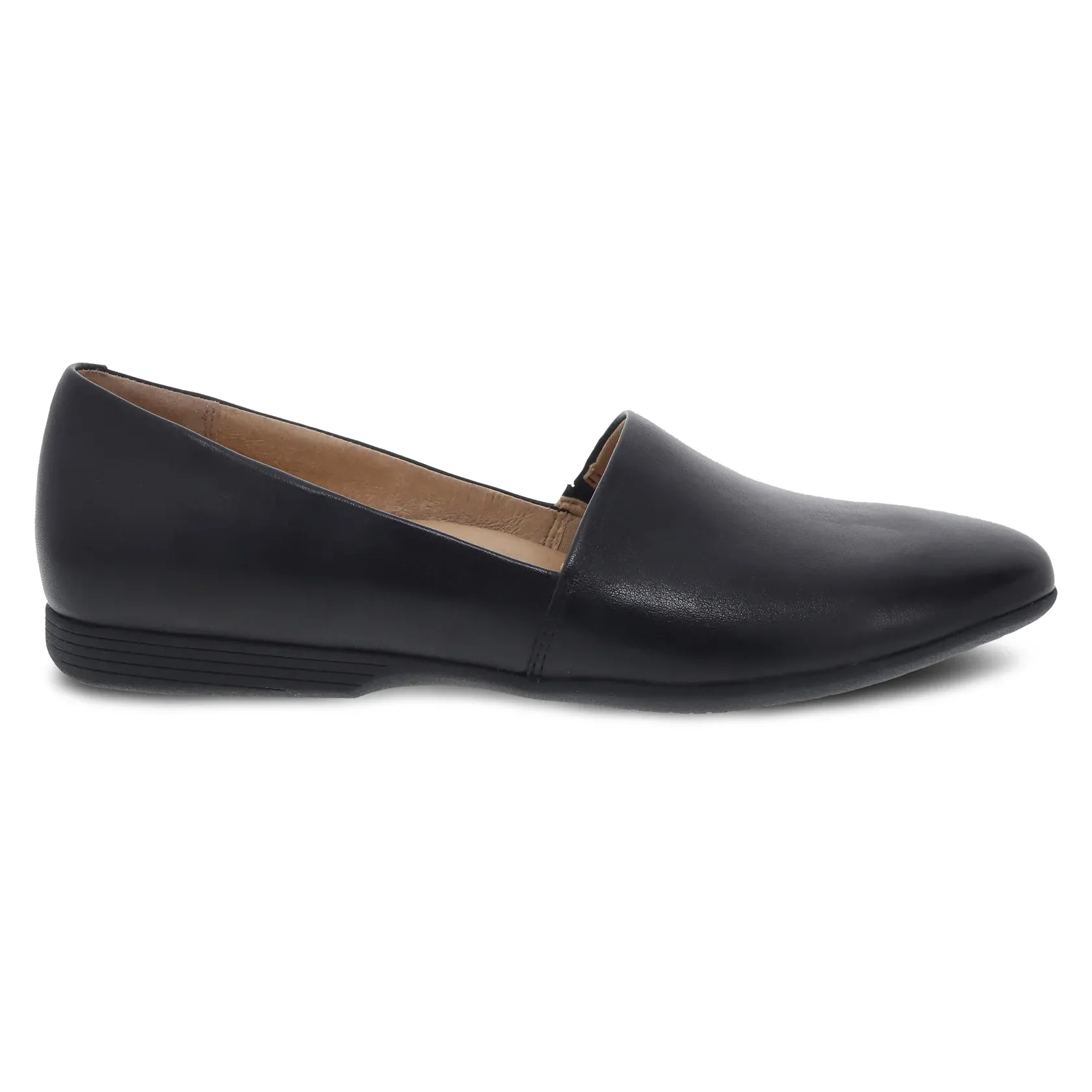 Larisa Black Milled Nappa Flat