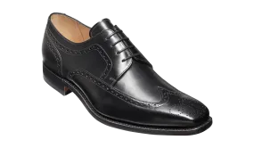 Larry - Black Calf Brogue Derby Shoe