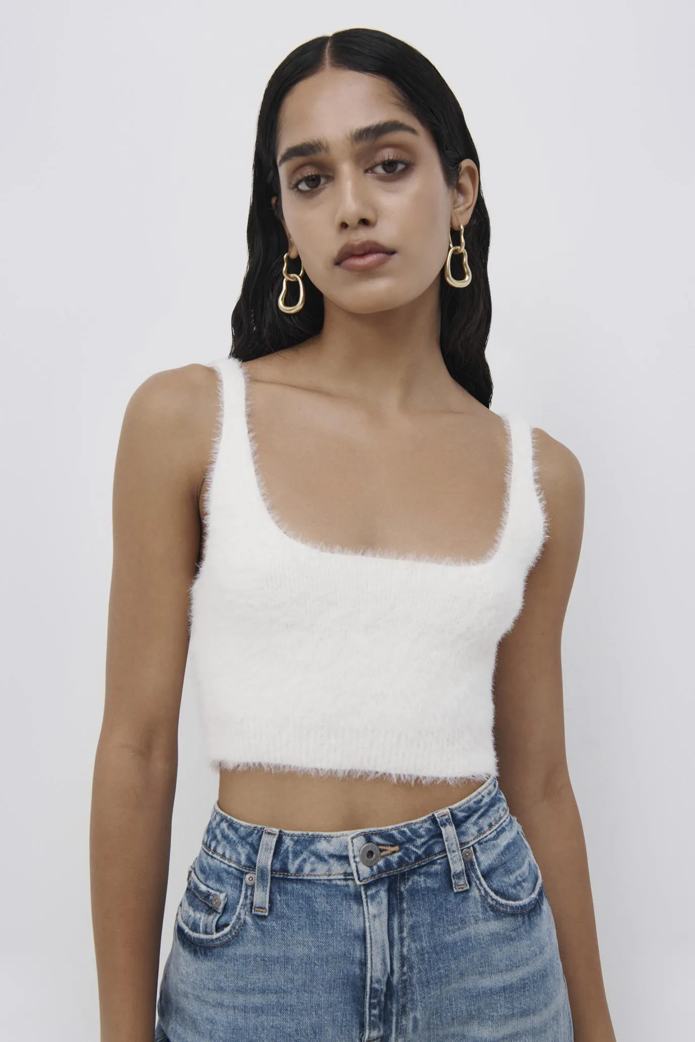 Laurie Fuzzy Knit Bralette