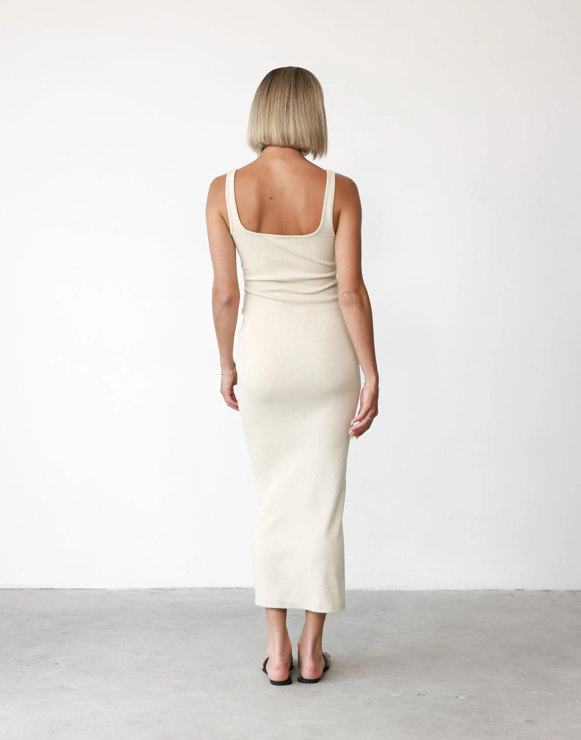 Classy Lenika Maxi Dress (Beige)