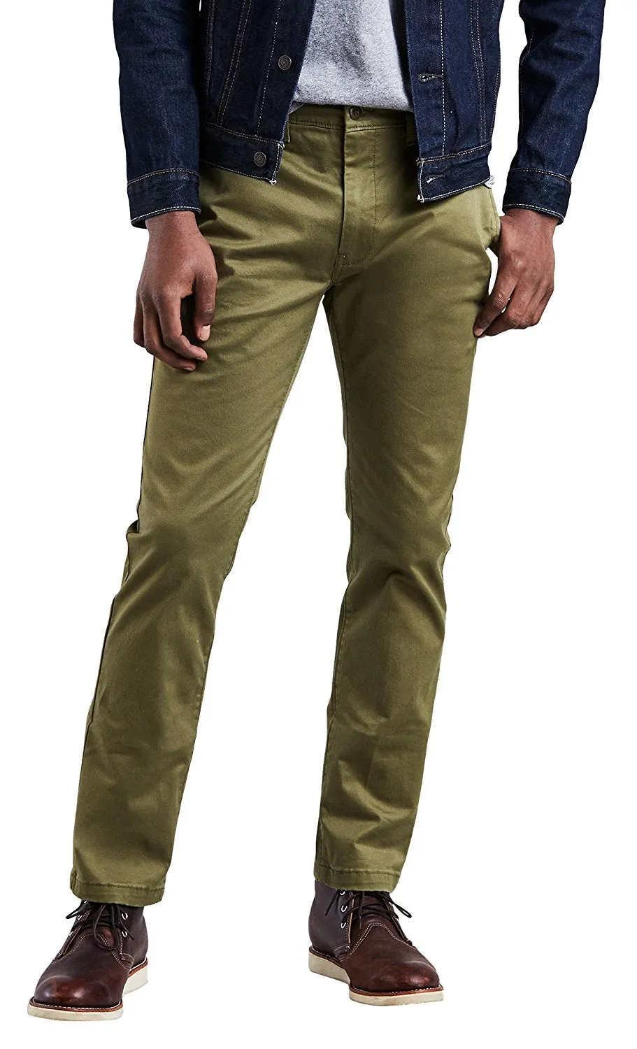 Levi's Men's Slim Chino Pant Stretch Burnt Olive.