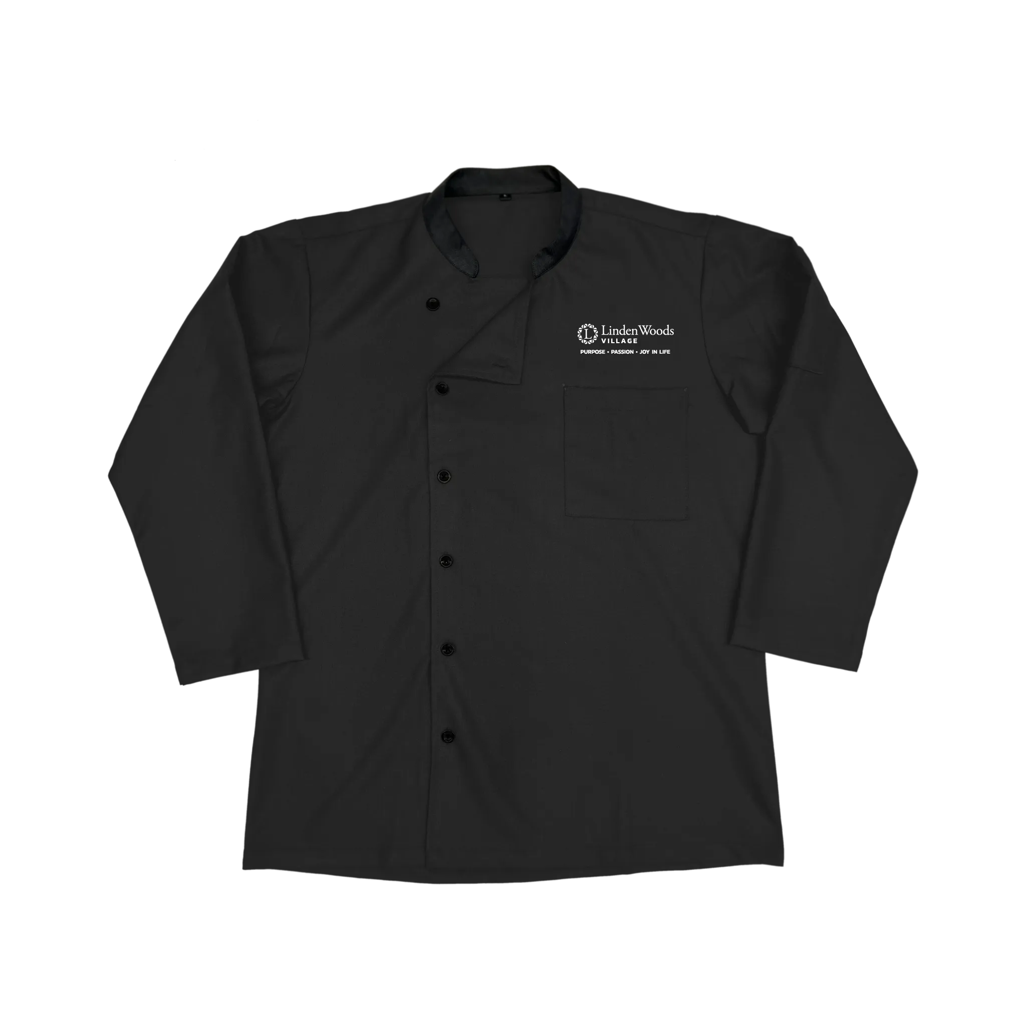 Linden Woods Village Black Chef's Coat