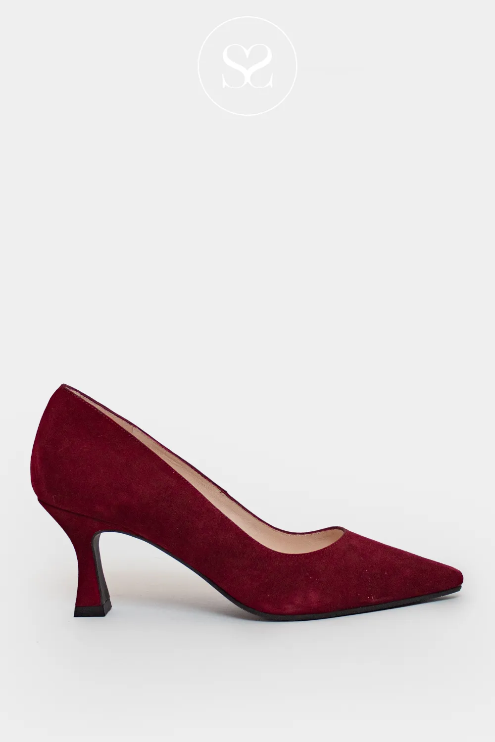 LODI JONA WINE SUEDE HEELED COURT SHOES