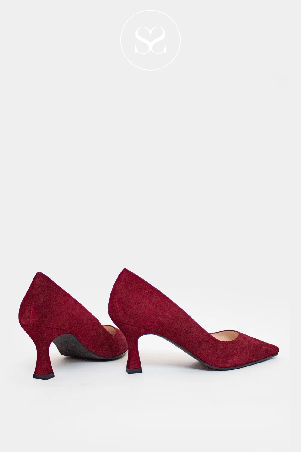 LODI JONA WINE SUEDE HEELED COURT SHOES