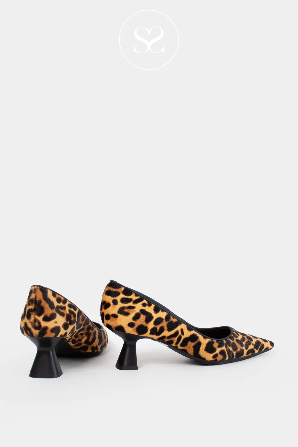 LODI KAL4907INO LEATHER/FAUX FUR LEOPARD COURT SHOES