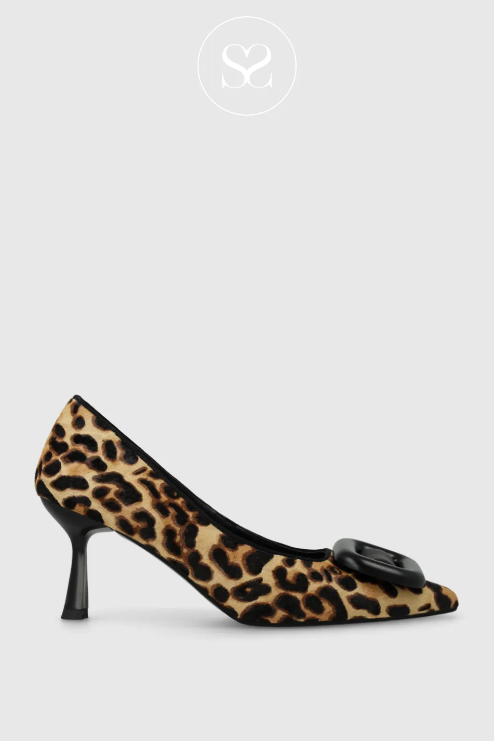 LODI TUC-P LEOPARD/PONY LEATHER COURT SHOES