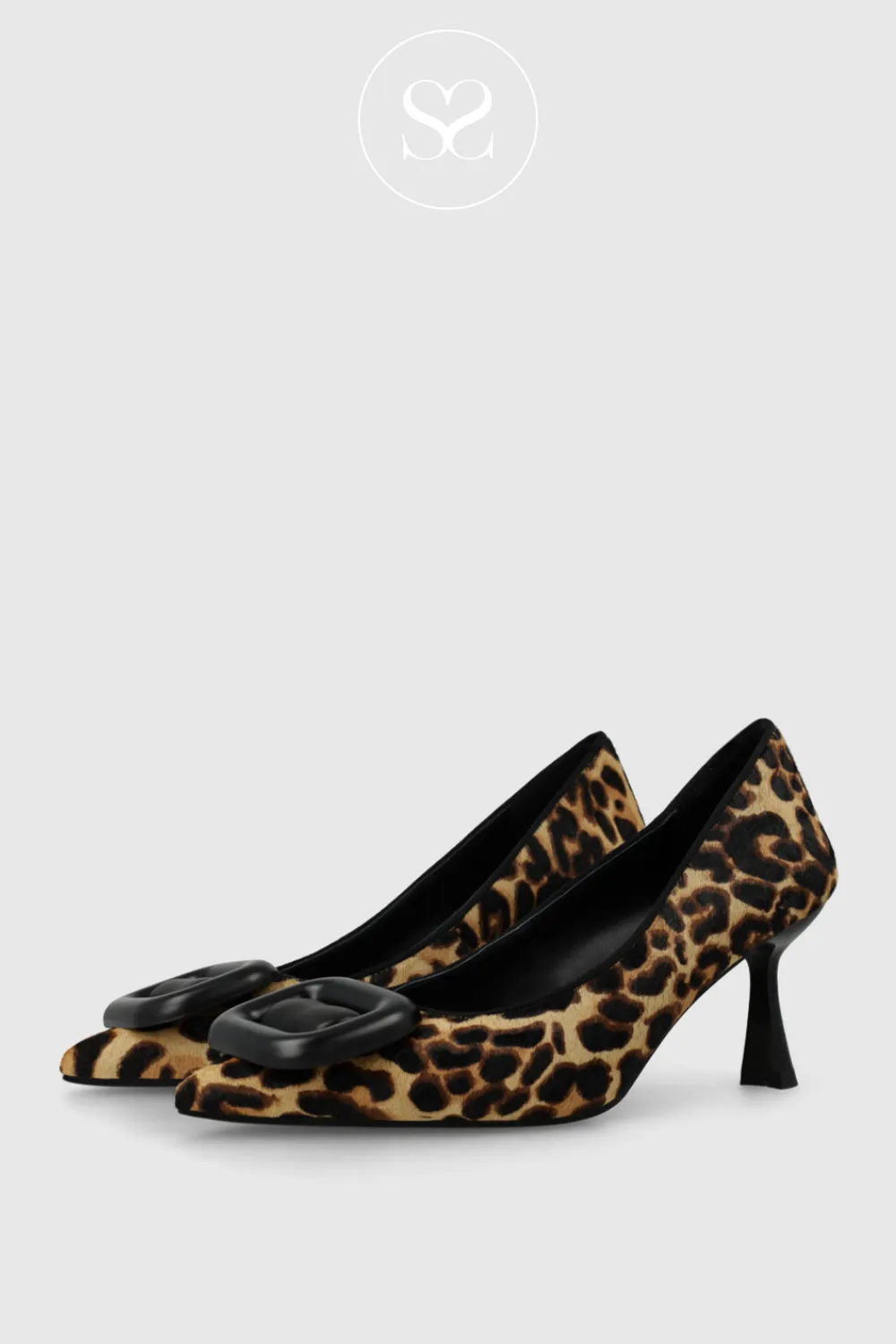 LODI TUC-P LEOPARD/PONY LEATHER COURT SHOES