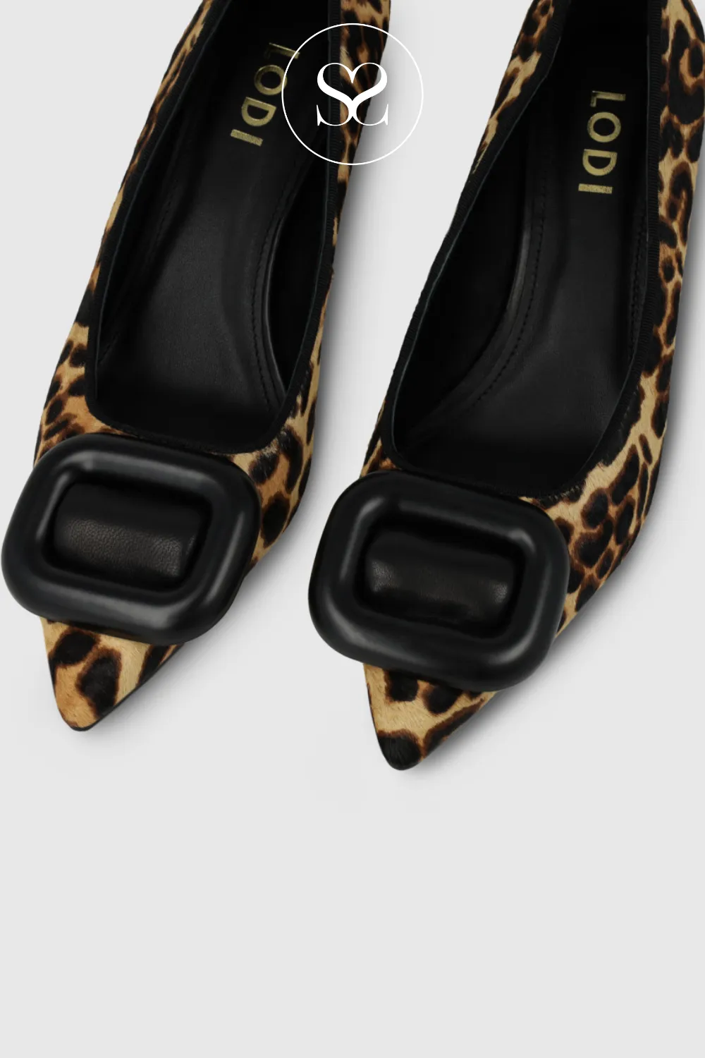 LODI TUC-P LEOPARD/PONY LEATHER COURT SHOES