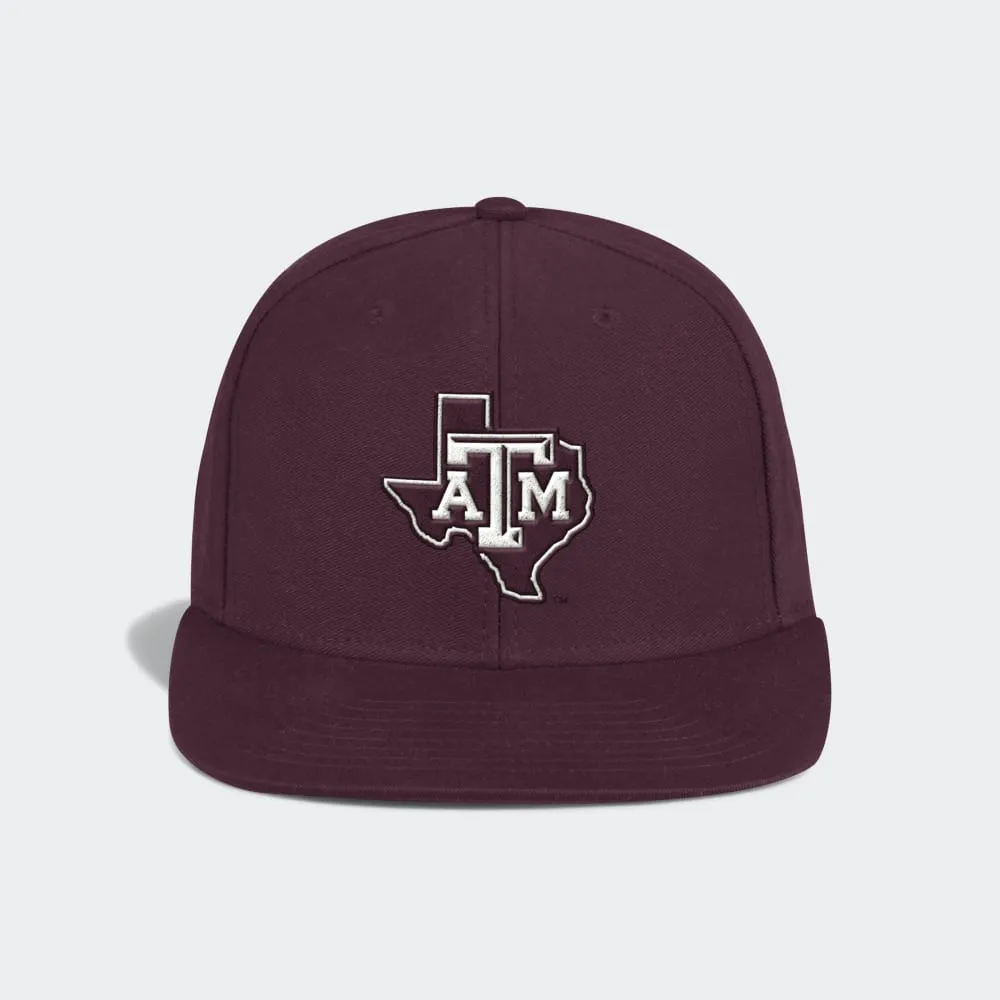 Lonestar Maroon Flat Brim Snapback