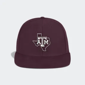 Lonestar Maroon Flat Brim Snapback