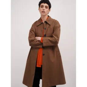 Long camel overcoat