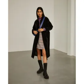 Long coat with belt