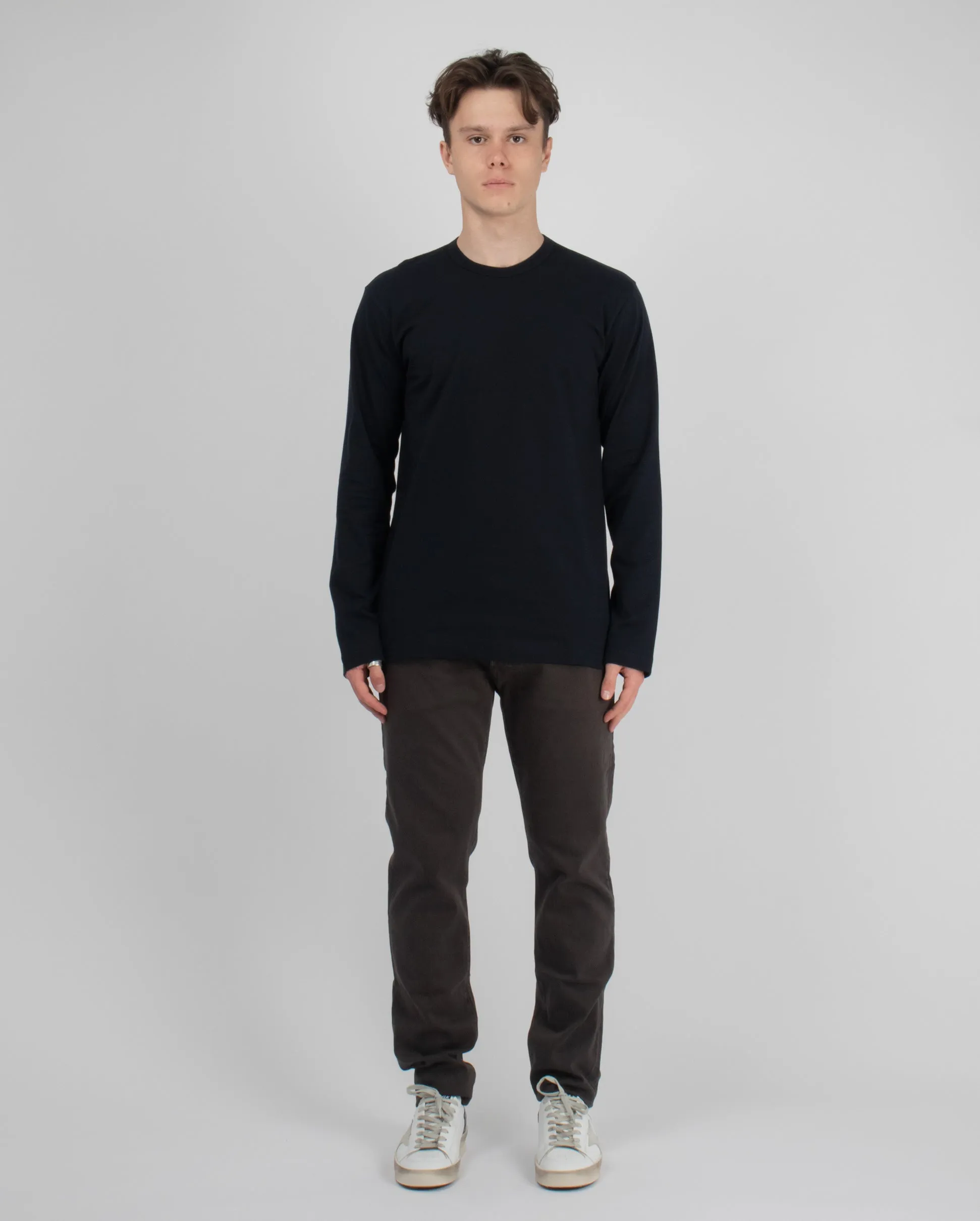 Long Sleeve Navy Basic Top - T1PLA