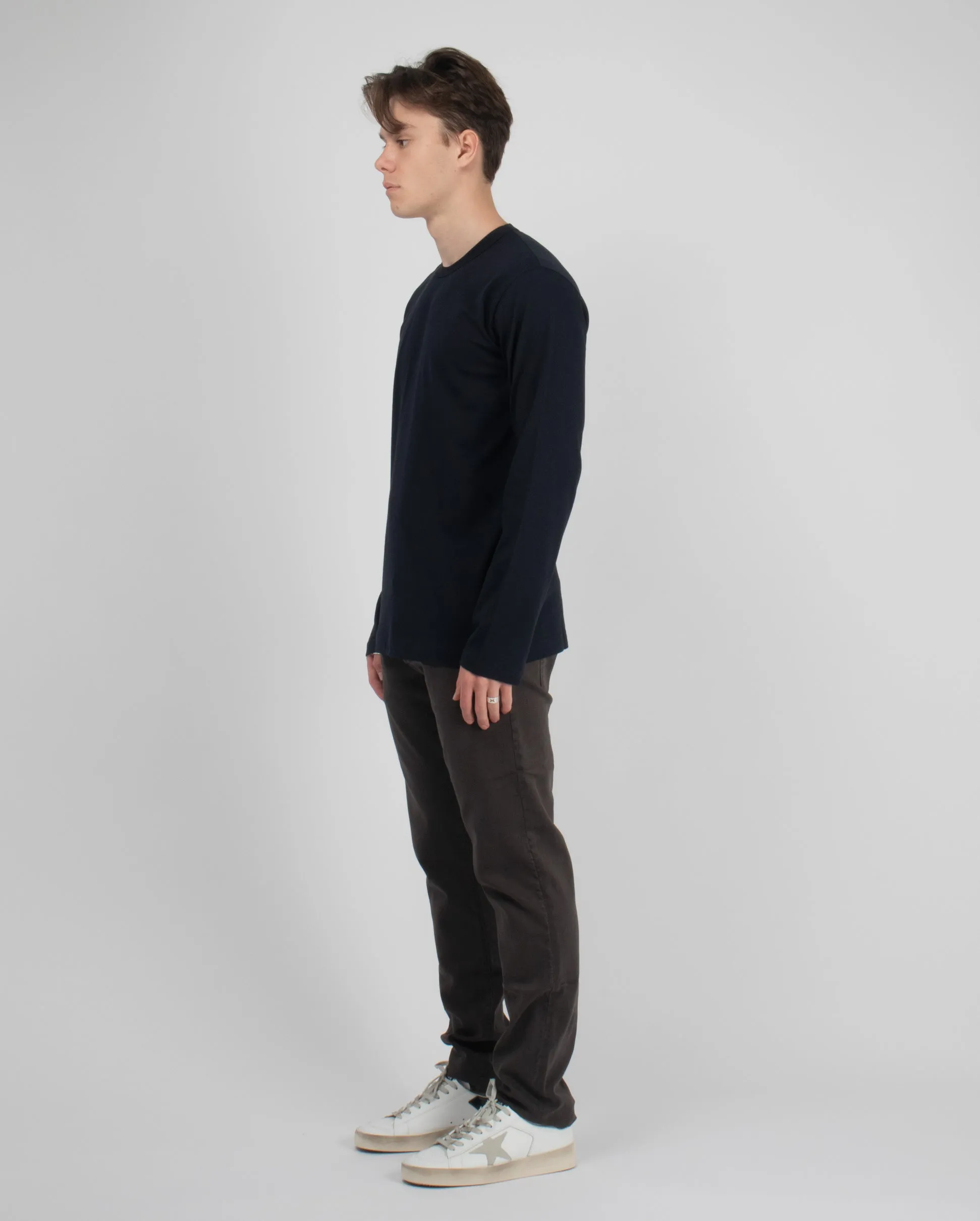 Long Sleeve Navy Basic Top - T1PLA