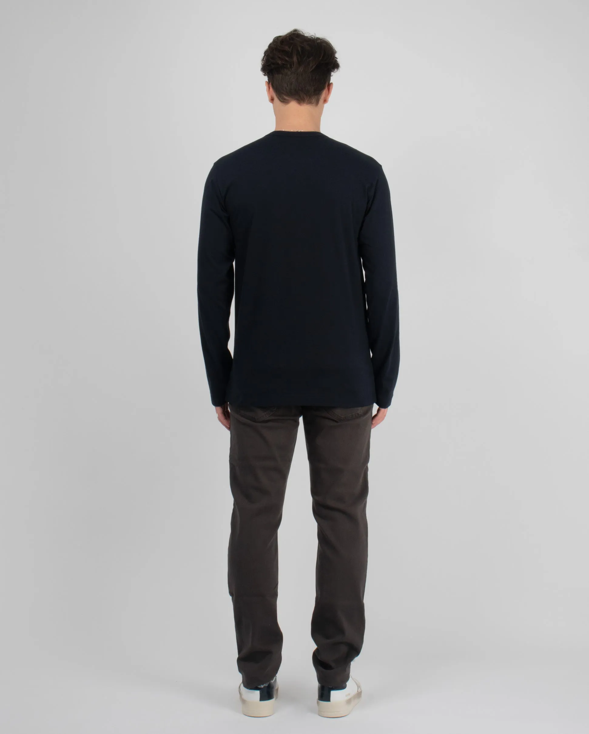 Long Sleeve Navy Basic Top - T1PLA