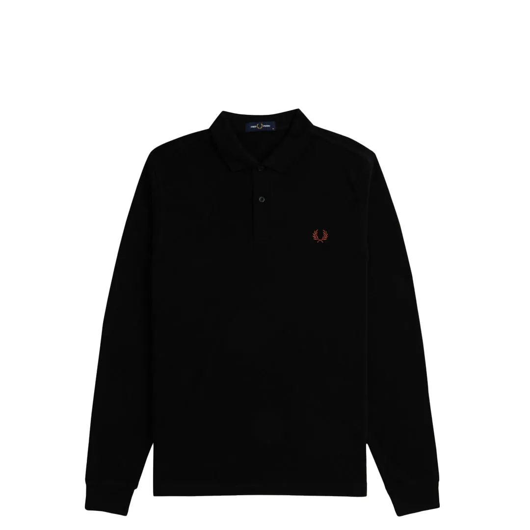 LONG SLEEVE PLAIN FRED PERRY SHIRT BLACK