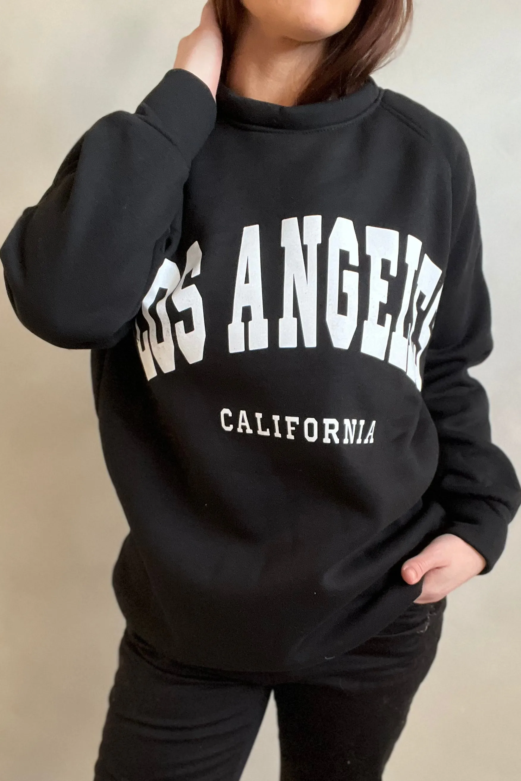 Los Angeles Sweatshirt 3609 | Black | Sweatshirt fra Avery