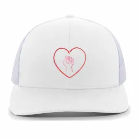 Trucker Mesh Snapback Hat supporting Indivisible