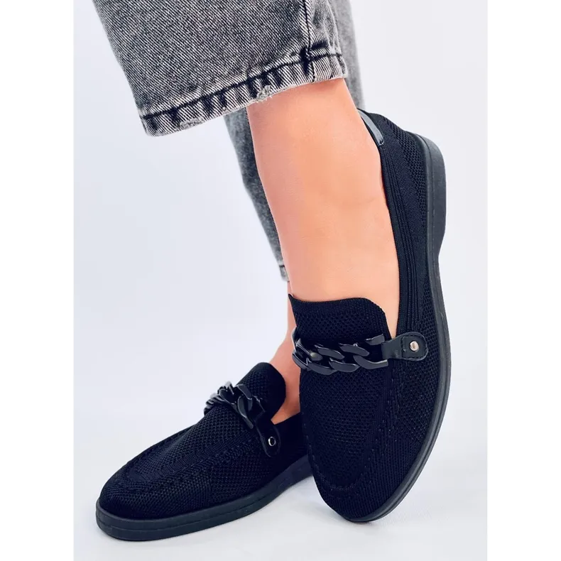 Lucena Black cutout loafers.