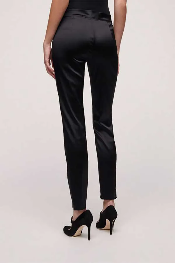 Luisa Spagnoli ORNAMENTO SHINY STRAIGHT ELEGANT TROUSERS