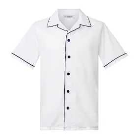 Luka Camp Collar Shirt Navy Piping