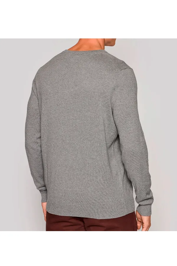 Merino V-Neck Knit in Grey by Lyle & Scott