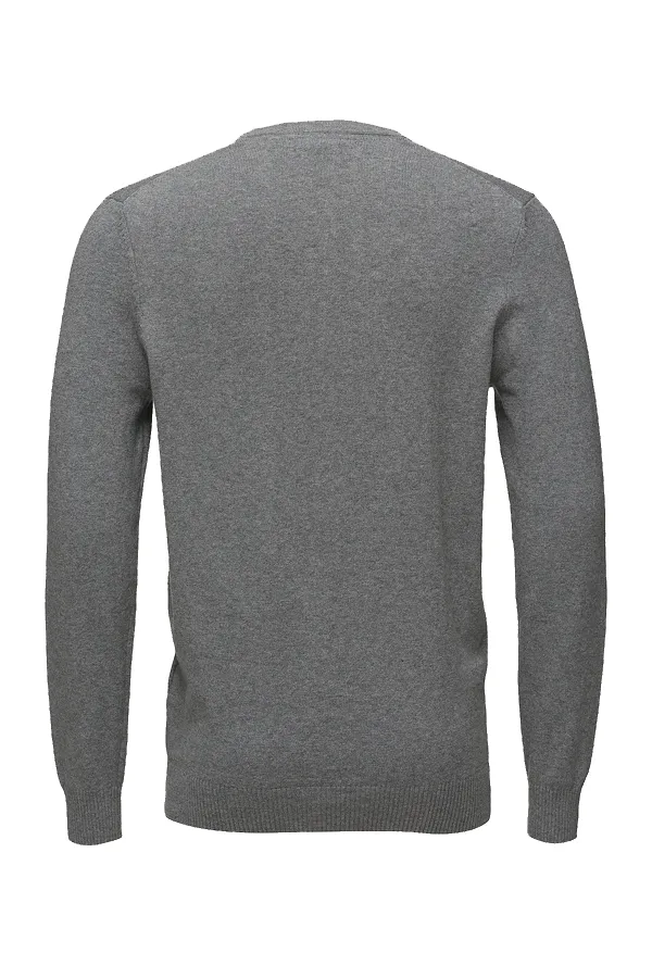 Merino V-Neck Knit in Grey by Lyle & Scott