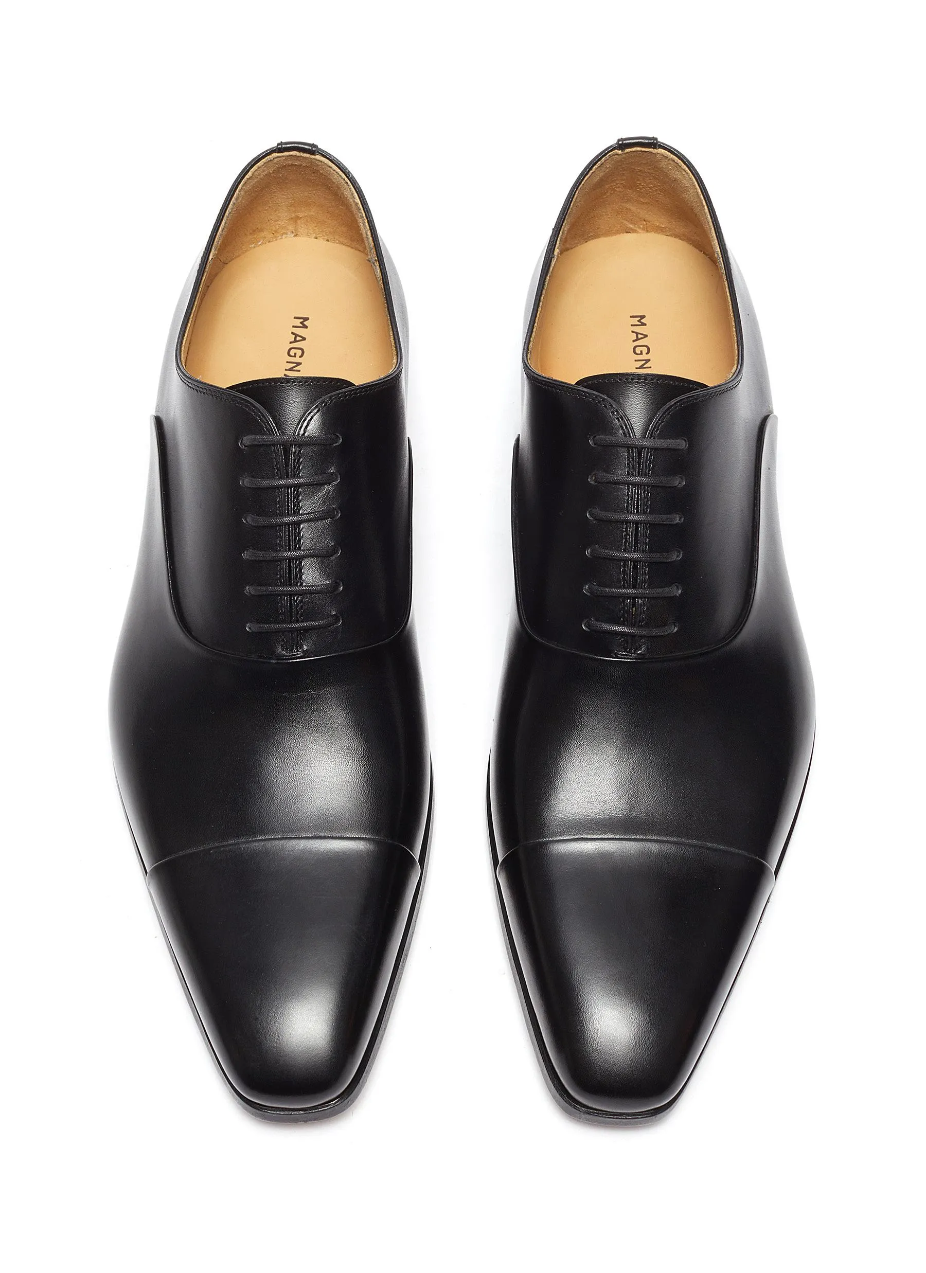 Magnanni Cap Toe 6-Eyelet Leather Oxford Shoes