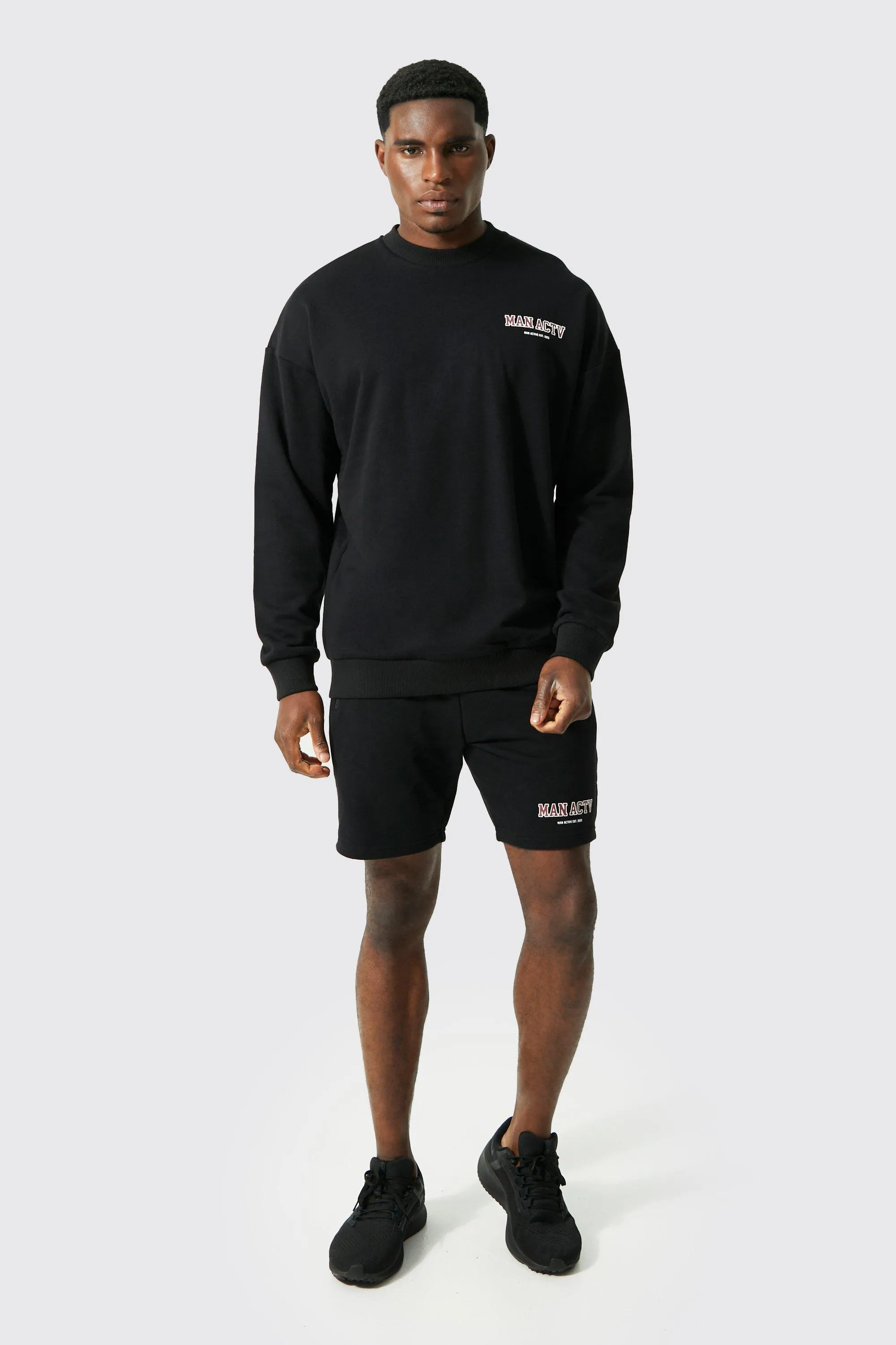 Man Active Oversized Athletic Sweat Tracksuit