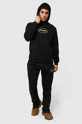 Man Hooded Split Hem Tracksuit | boohooMAN UK