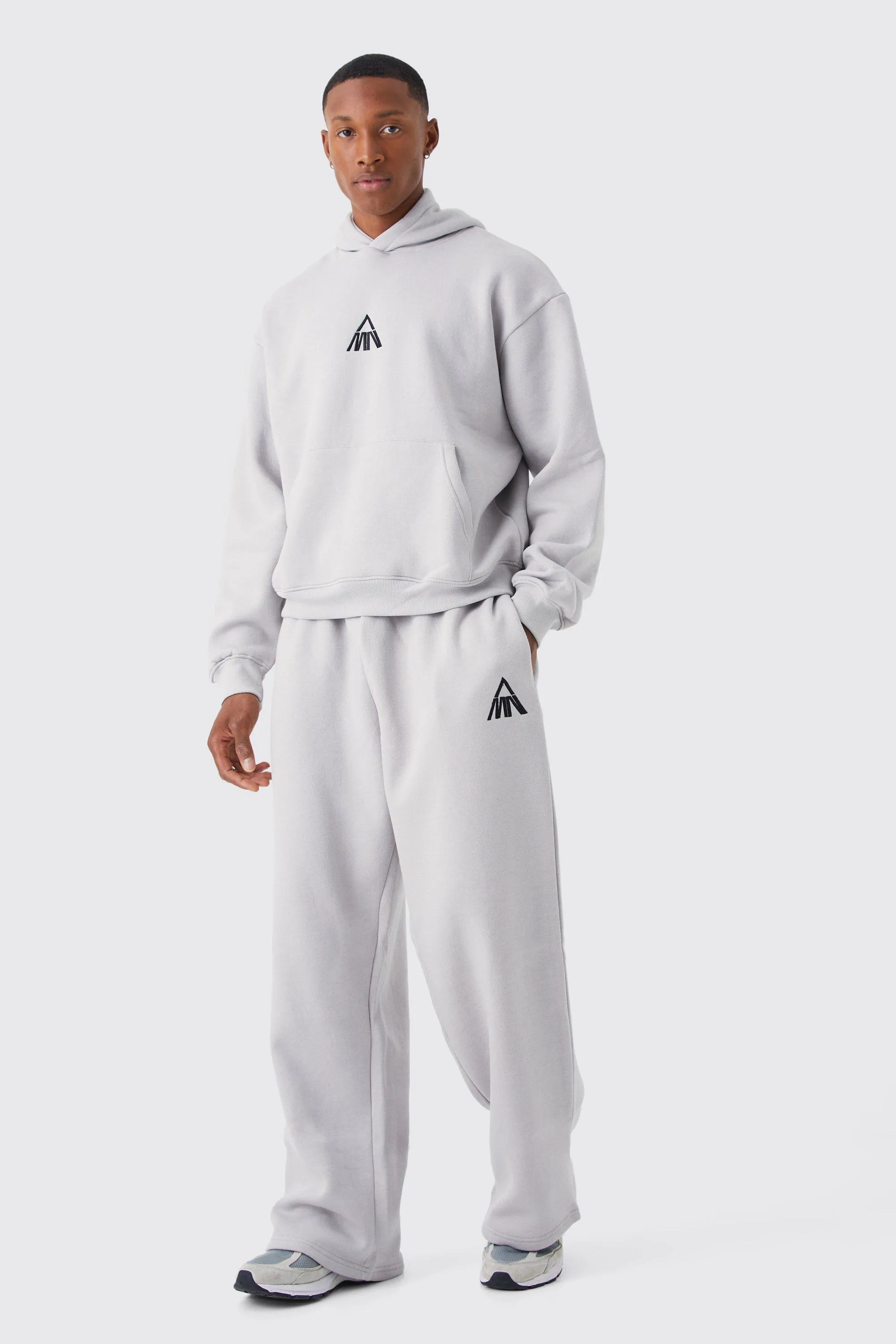 Man Oversized Boxy Hooded Tracksuit | boohooMAN UK