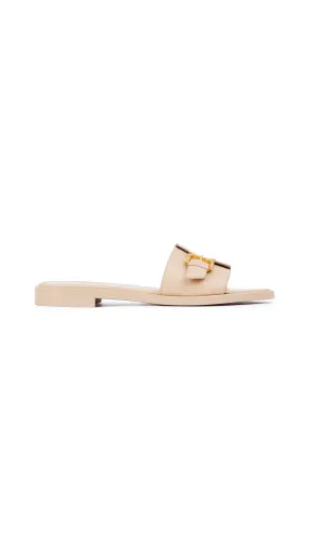 Marcie Calfskin Slide - Delicate Nude