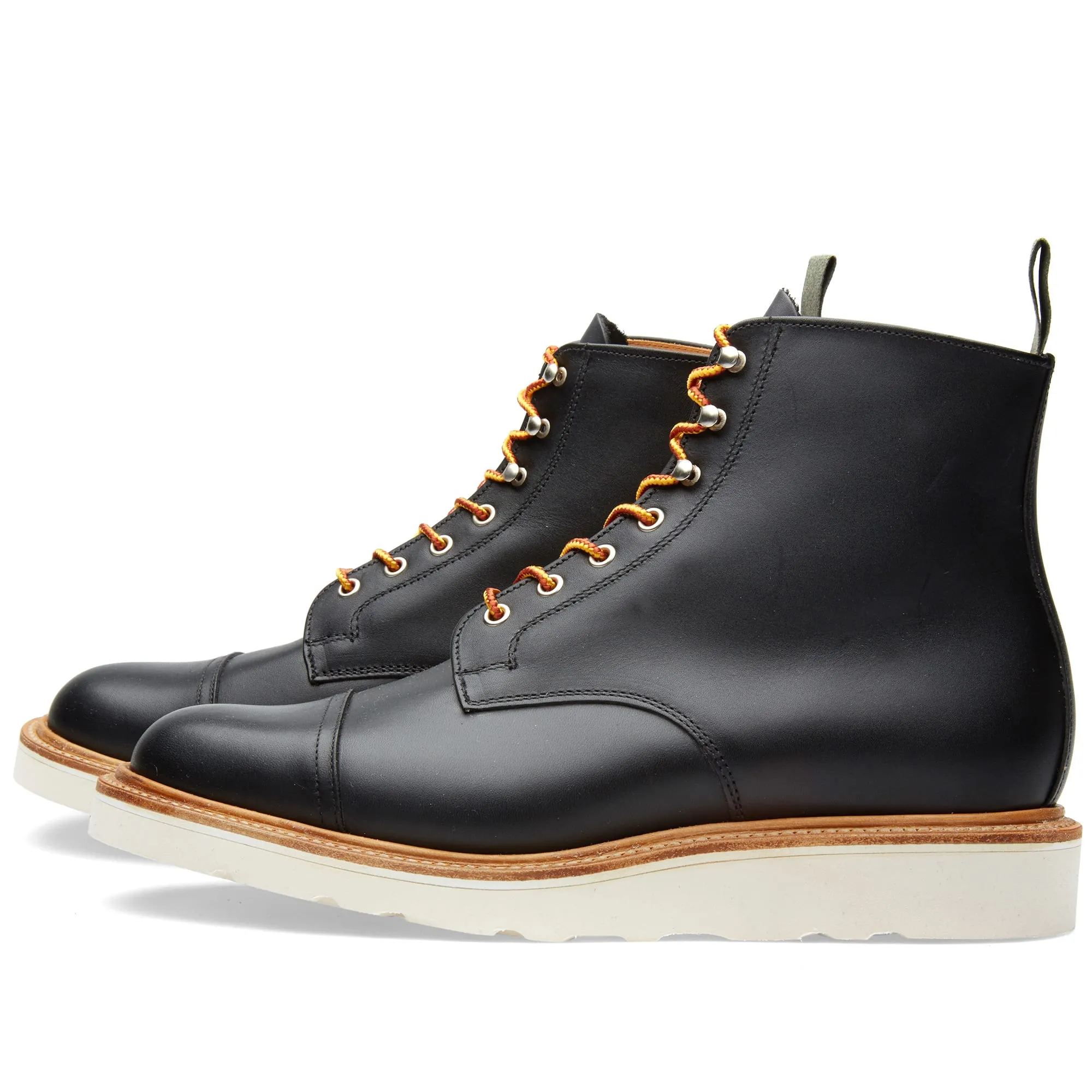 Mark McNairy Toe Cap Derby Boot Black Waxy - Men's Shoes