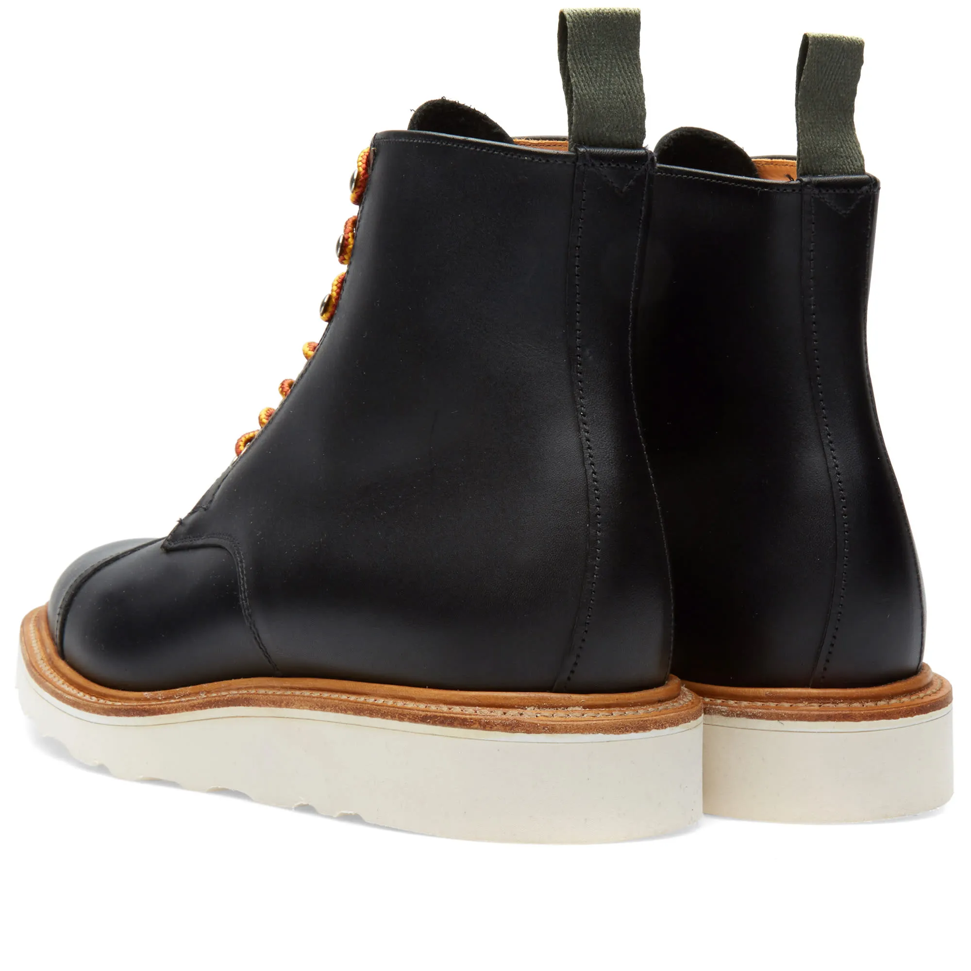 Mark McNairy Toe Cap Derby Boot Black Waxy - Men's Shoes