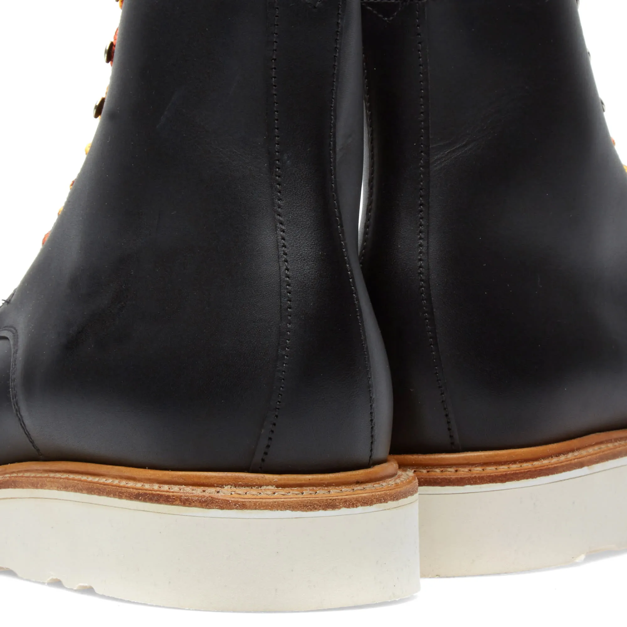 Mark McNairy Toe Cap Derby Boot Black Waxy - Men's Shoes