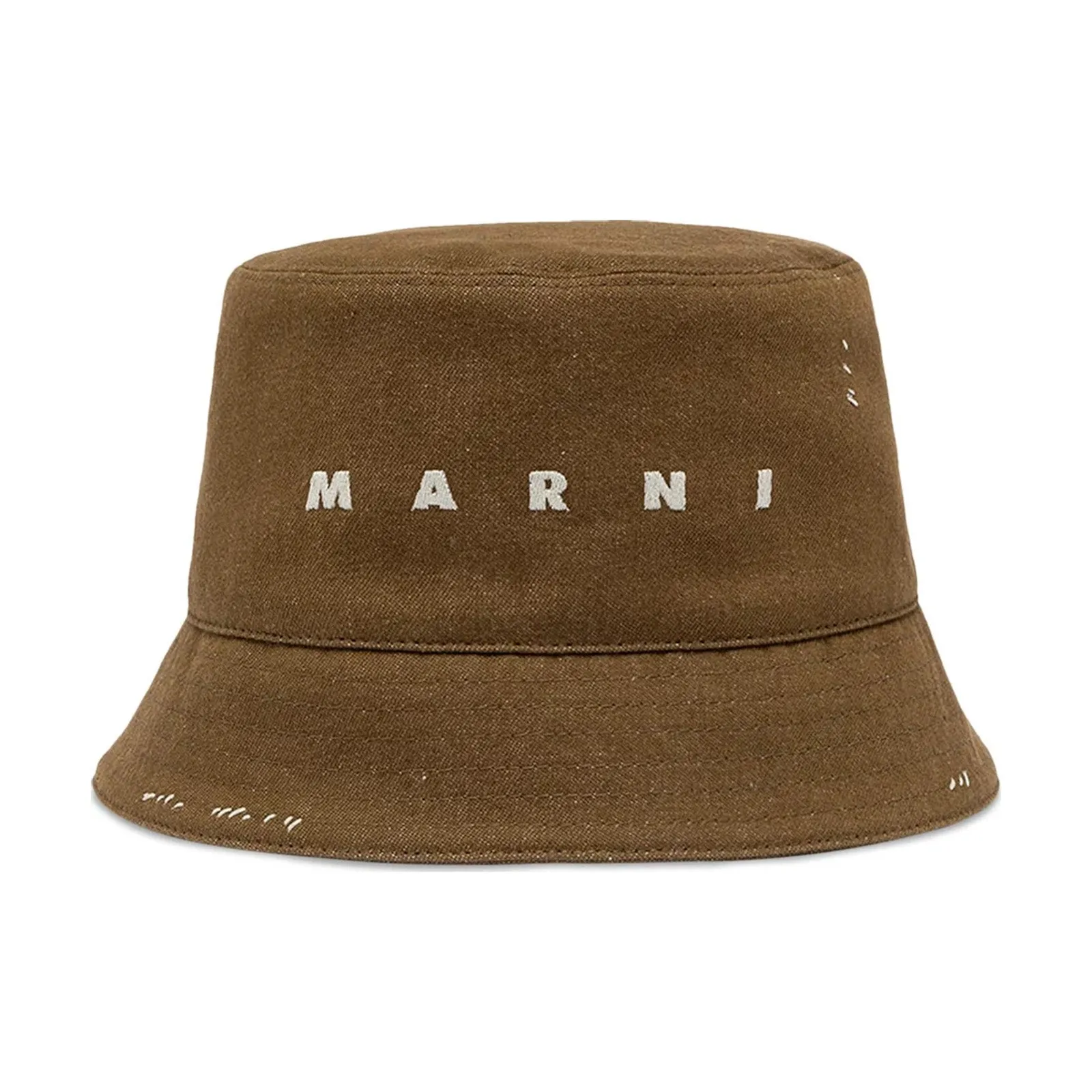 Marni Denim Mending Bucket Hat 'Khaki'