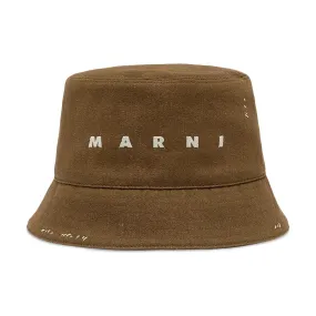 Marni Denim Mending Bucket Hat 'Khaki'