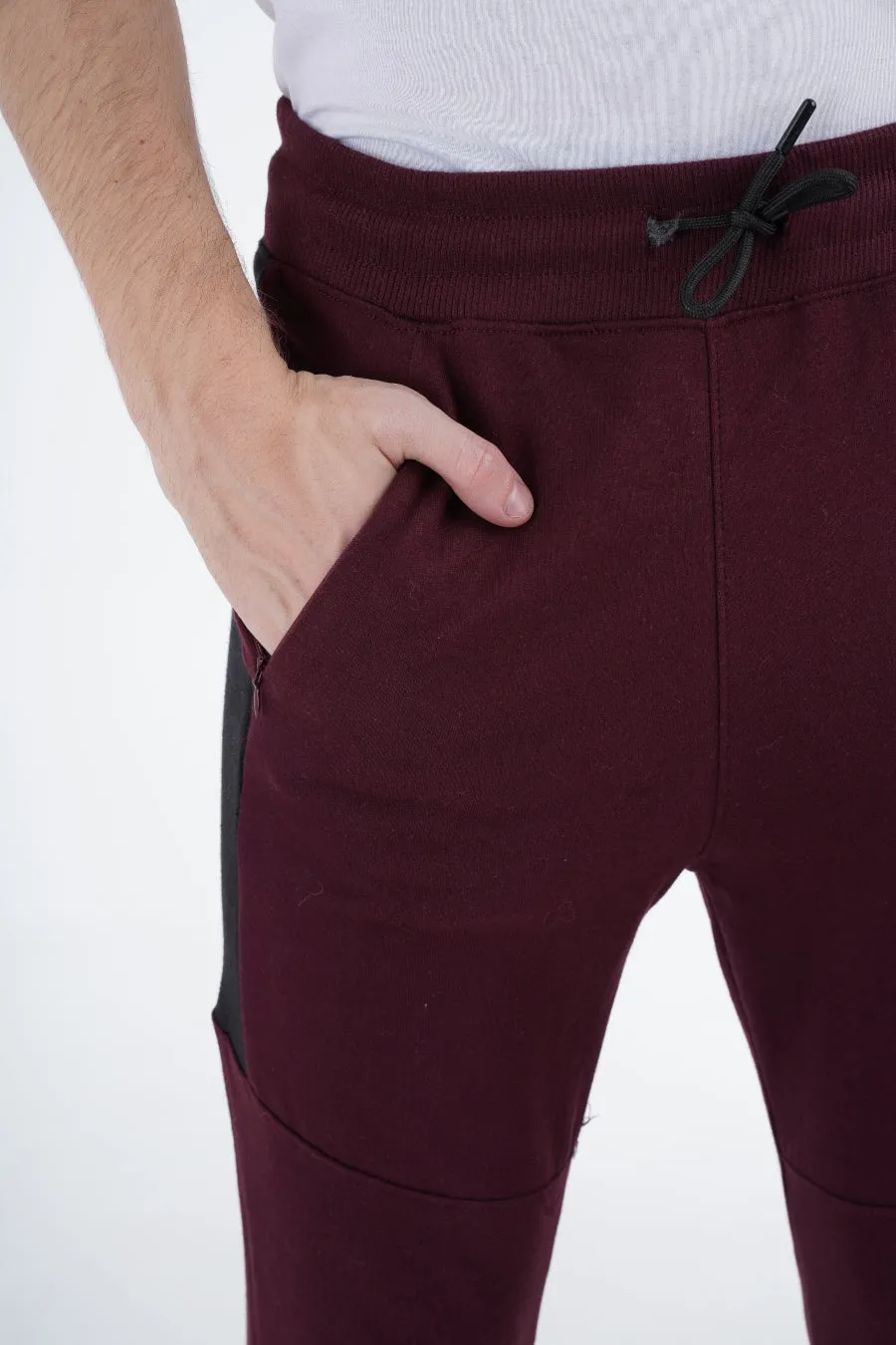 Maroon Sporty Joggers