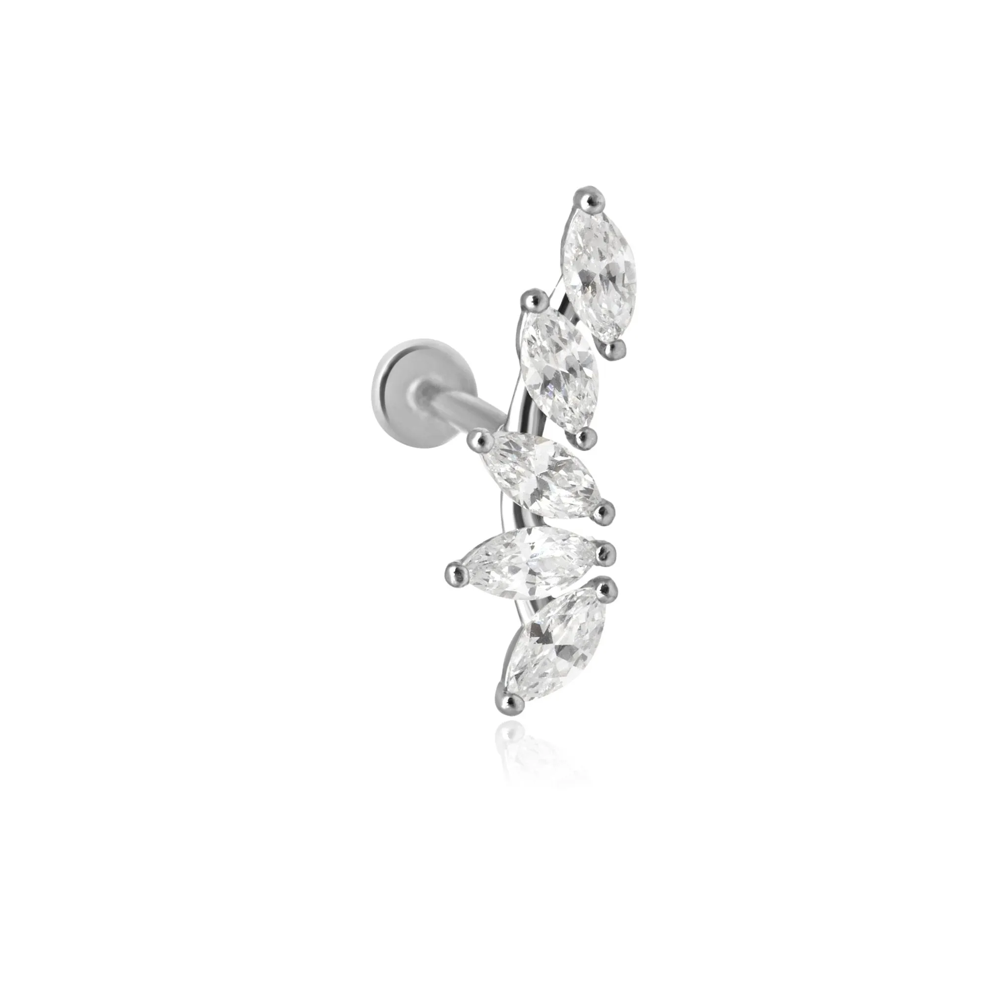 Marquise Illusion Flat Back Ear Climber